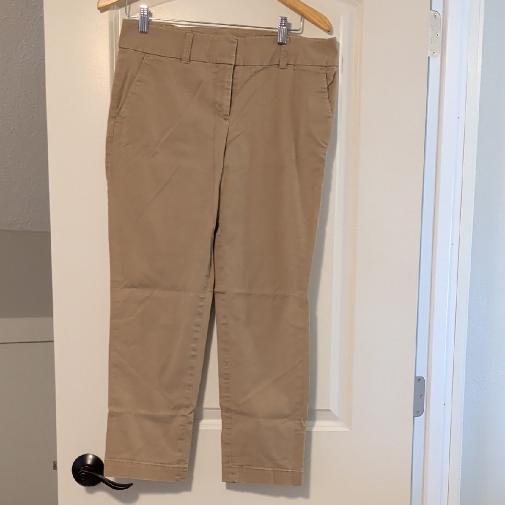 Talbots Khaki Ankle-Length Trousers